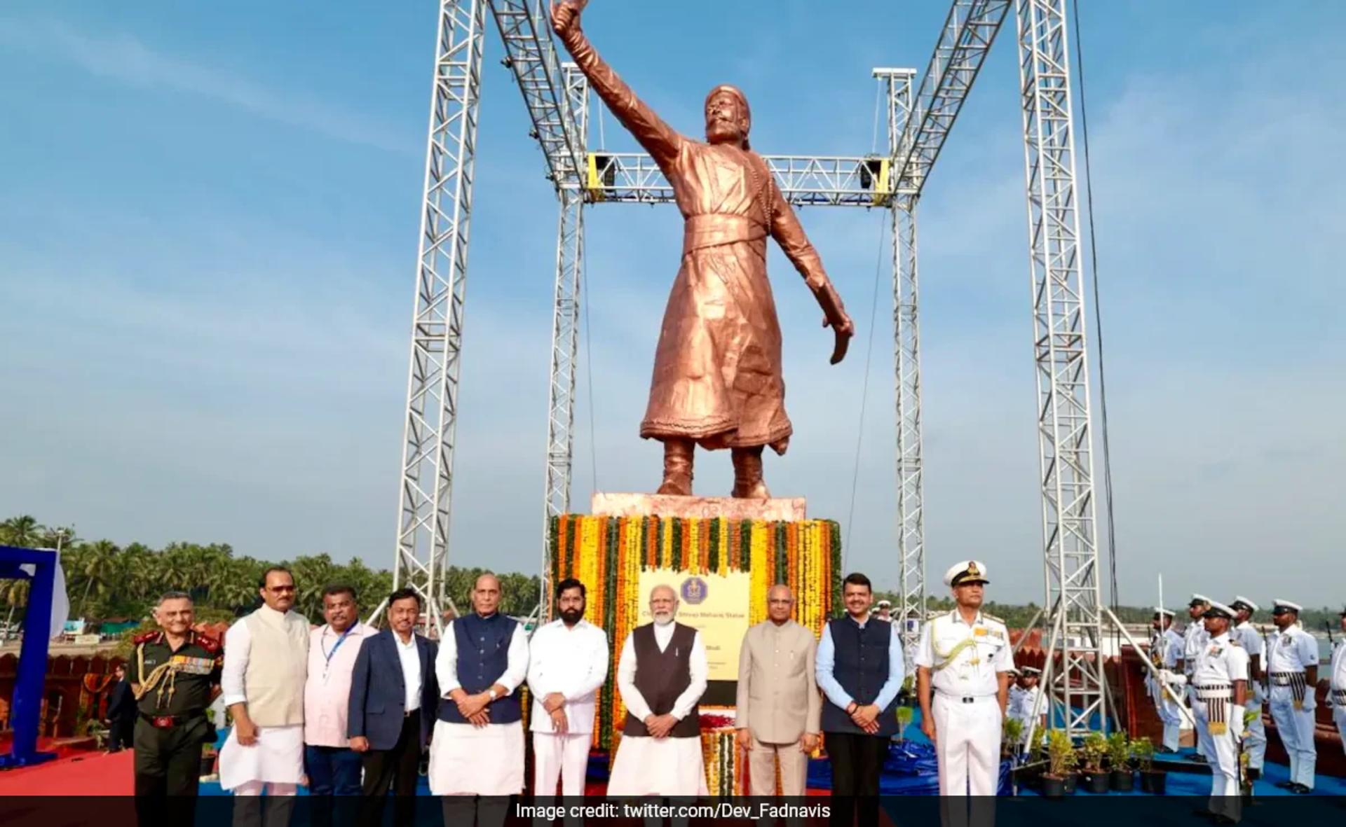 Statue Unveiling, Historical Monument, Chhatrapati Shivaji Maharaj, Rajkot Fort, Maharashtra, Narendra Modi