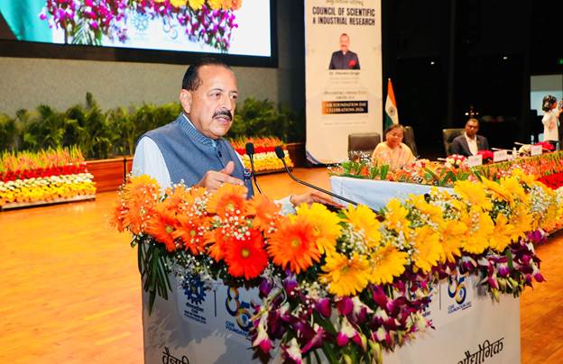 Jitendra Singh speaking at the CSIR 85th Foundation Day celebrations in New Delhi