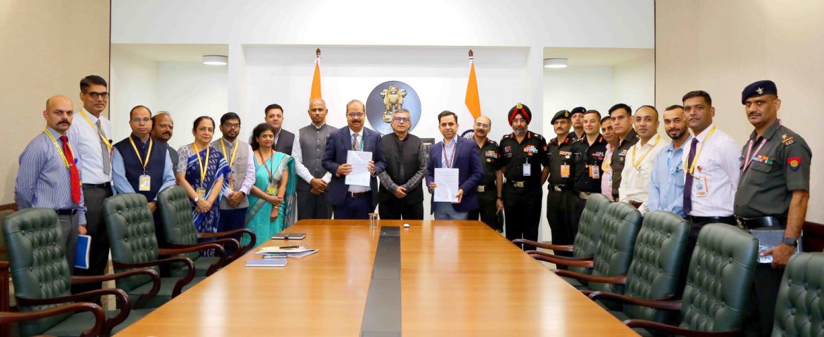 Ministry of Defence and BEL contract signing for low level light weight radars in New Delhi